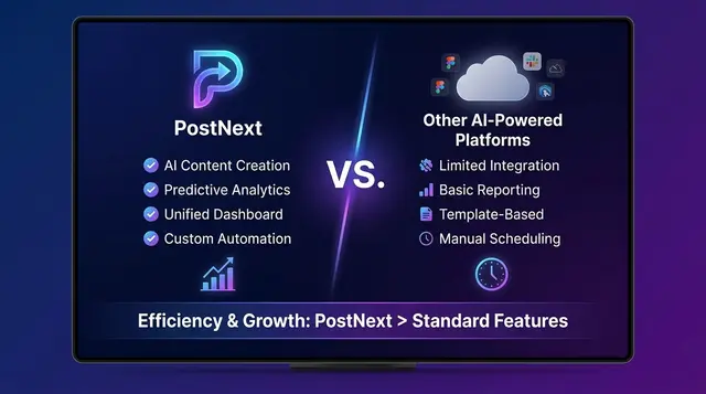 PostNext vs AI Scheduling Tools: Comprehensive 2026 Social Media Automation Guide