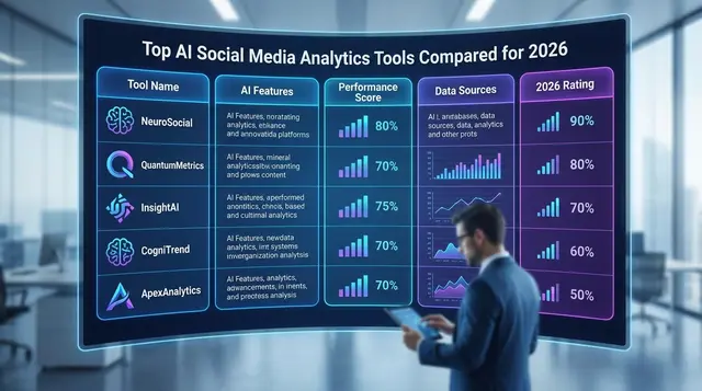 Top AI Social Media Analytics Tools Compared for 2026: Features, Ease of Use, and Best Fit