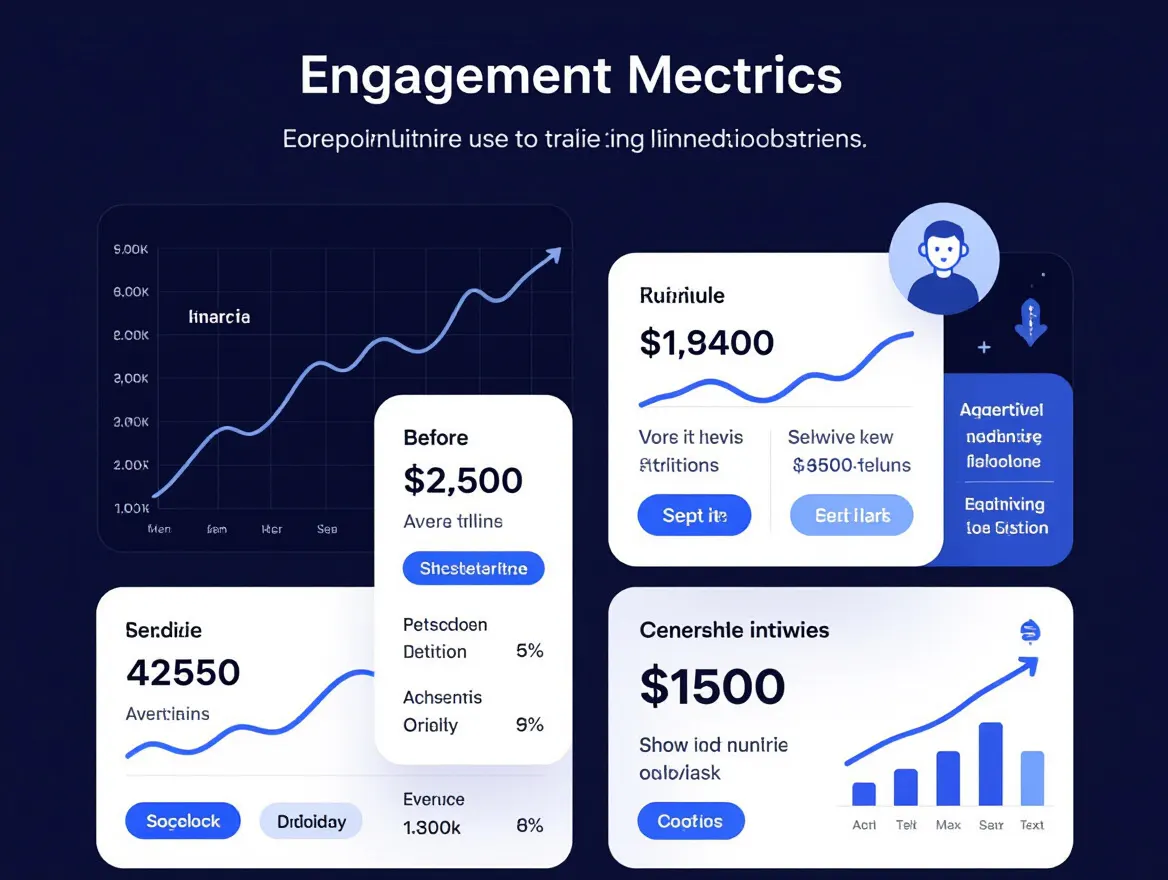 Graph showing engagement metrics before and after AI tool implementation