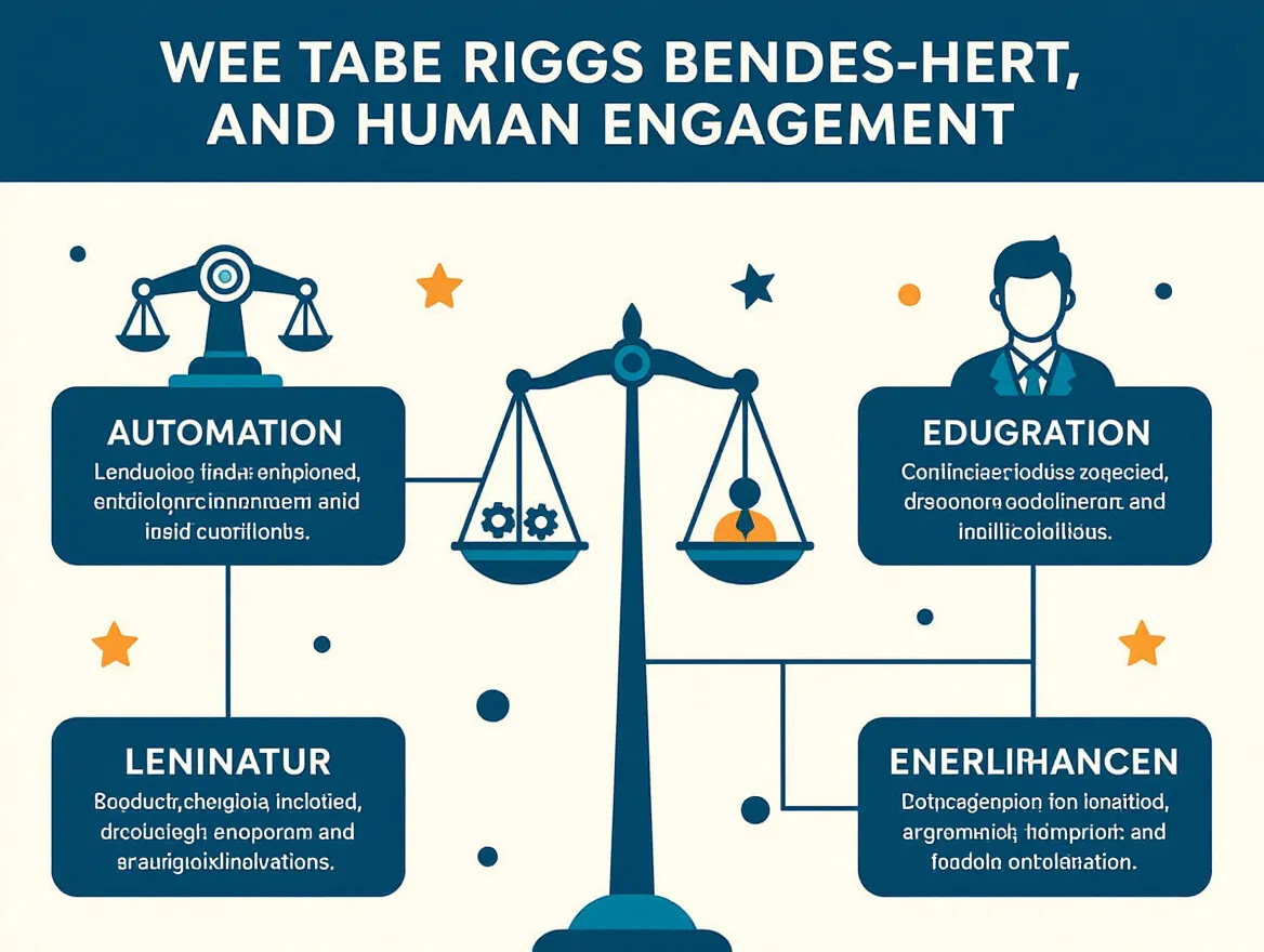 Infographic illustrating the balance between automation and human engagement
