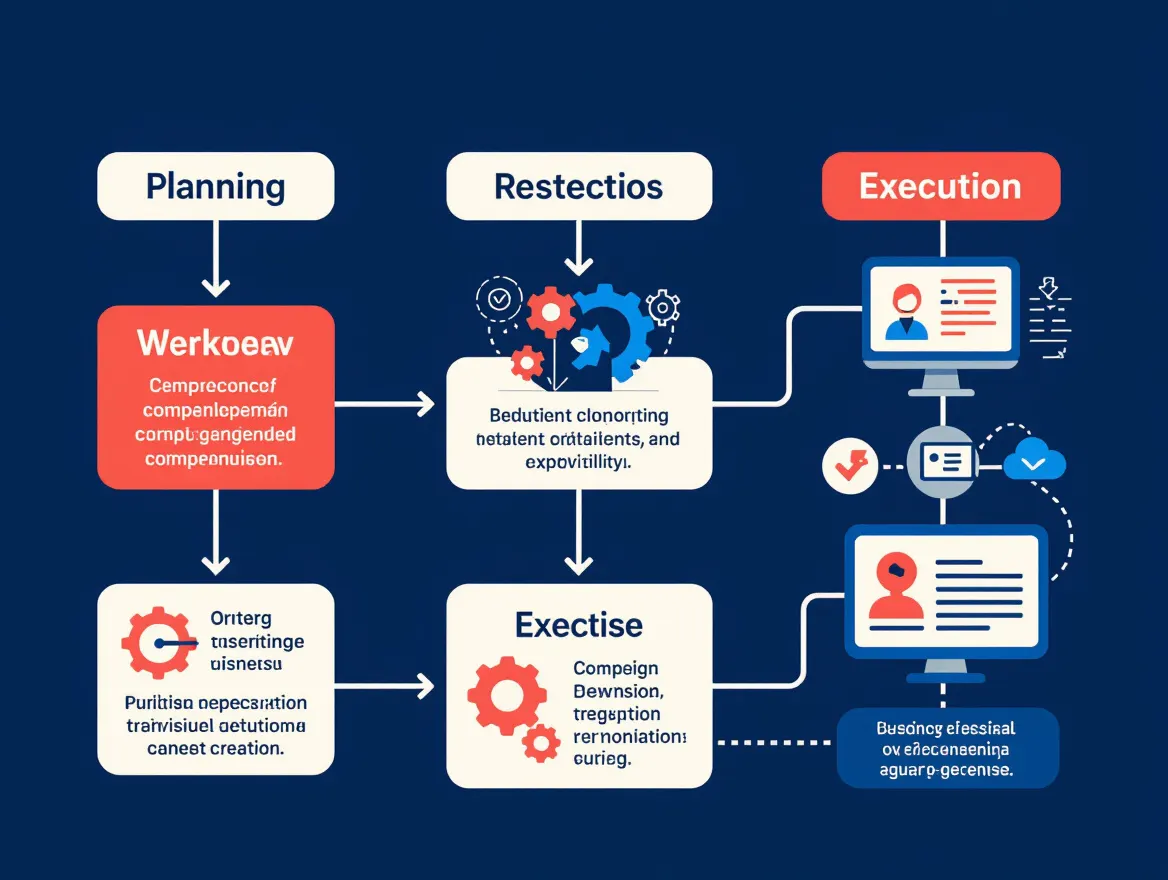 Workflow diagram showing AI integration in campaign coordination from planning to execution