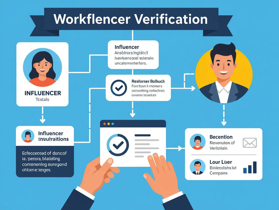 Workflow diagram showing integration of influencer verification into campaign planning