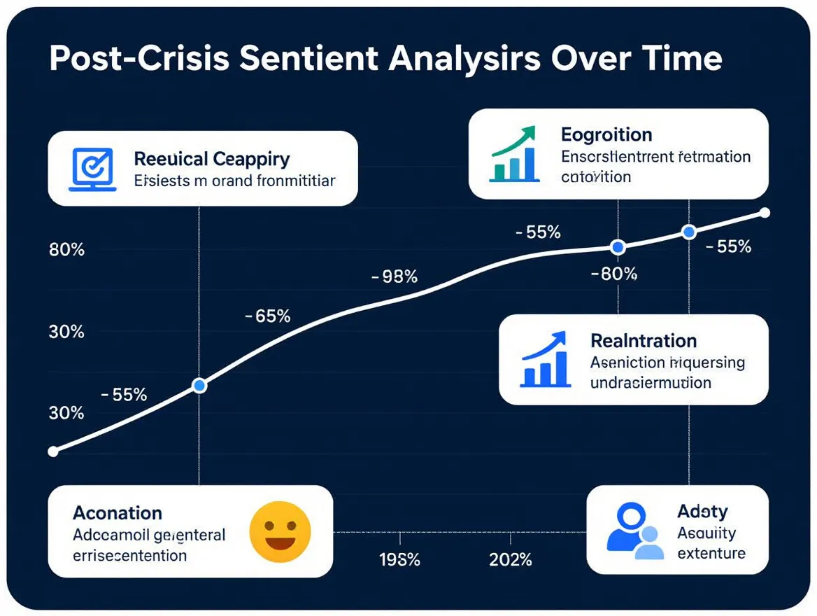 Graph showing post-crisis sentiment analysis over time